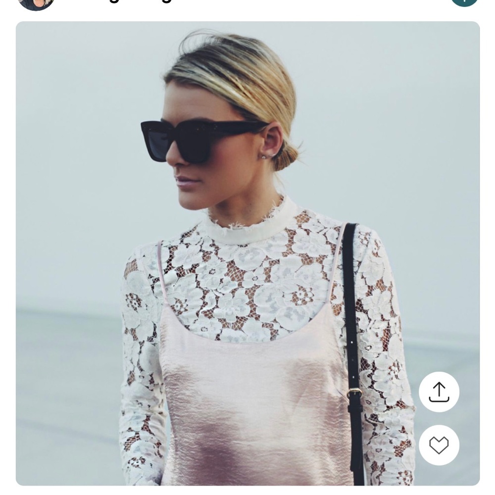 Long Sleeve Wool Lace Top - Picture 7 of 9